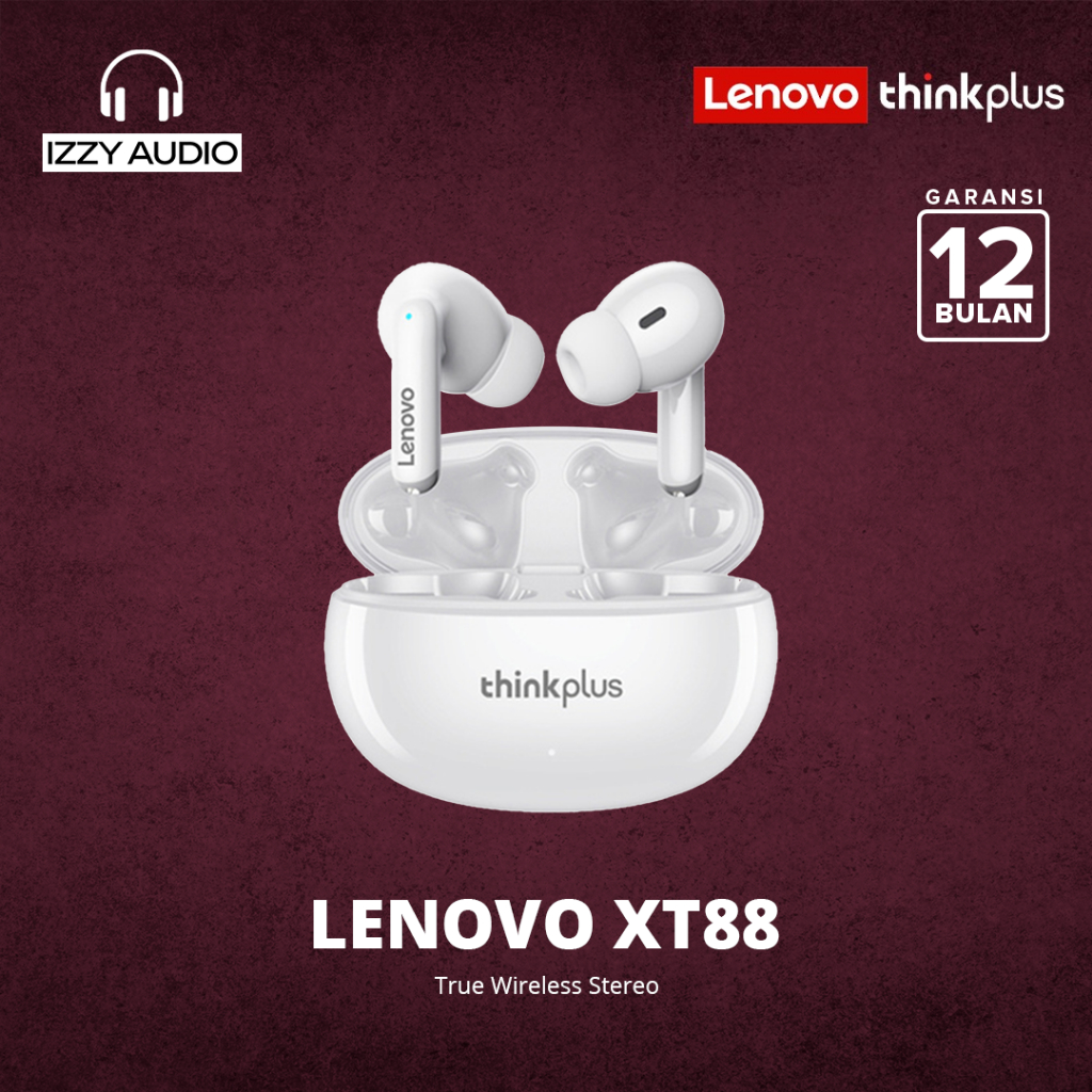 Thinkplus Lenovo TWS XT88 True Wireless Bluetooth Earphone - White