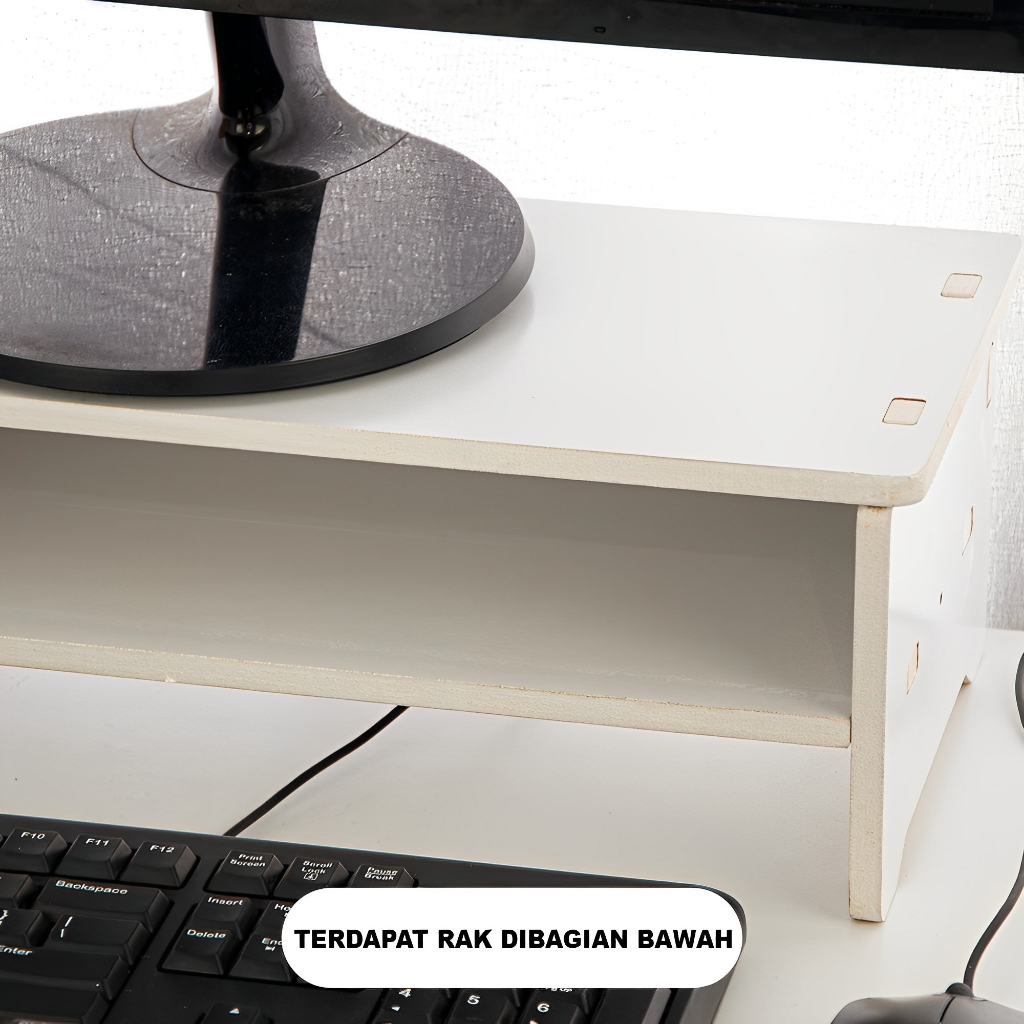 Stand Meja Monitor Rak Susun Laci Penyimpanan Desktop Table Organizer - LC080