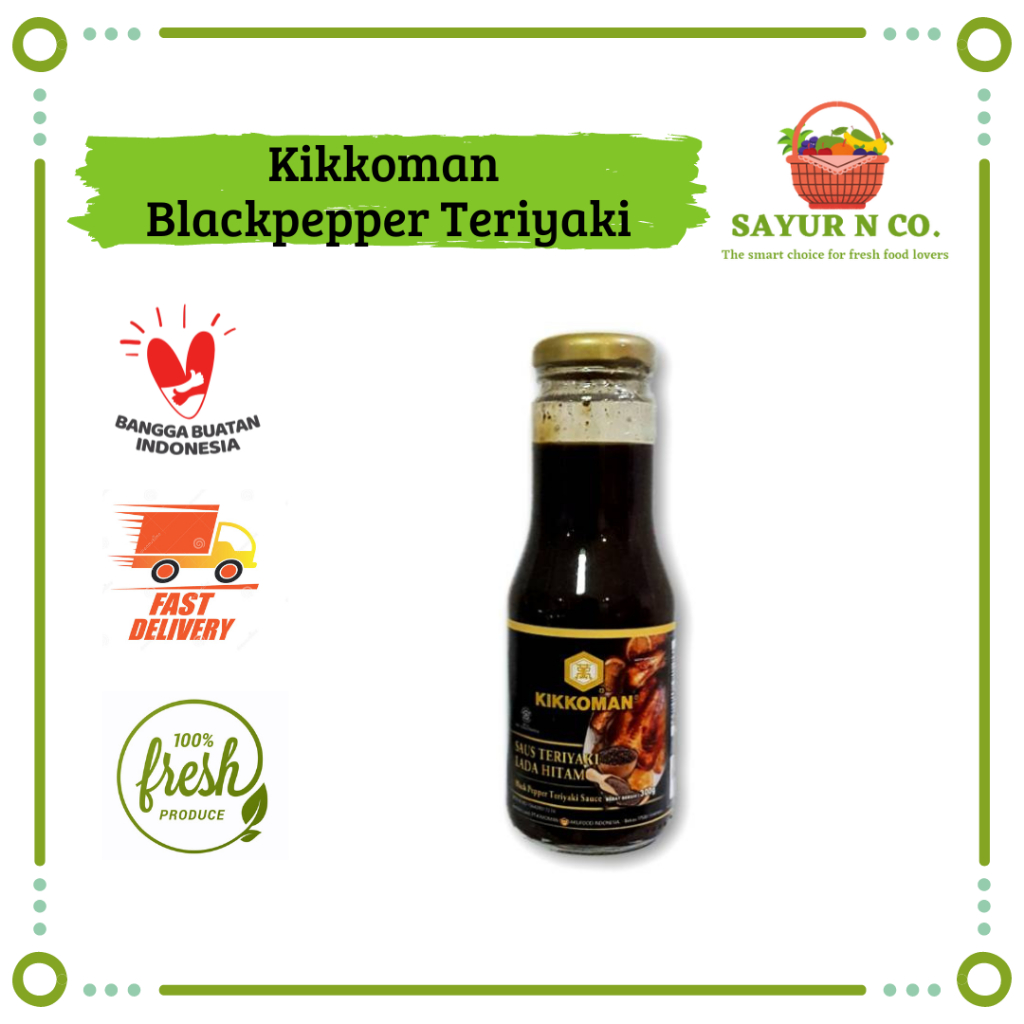 

KIKKOMAN Blackpepper Teriyaki - Saus Teriyaki Lada Hitam 300ml | Sayur N Co Bekasi