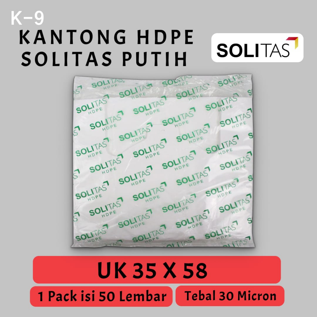 Kantong Plastik Kresek Putih Susu Tebal UK 35x58 HDPE