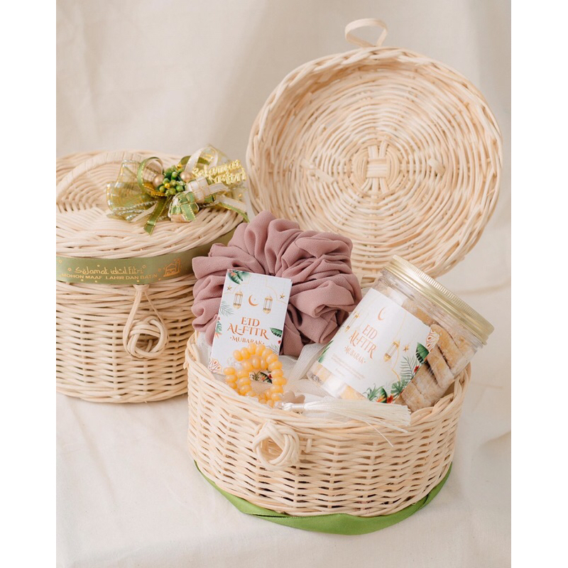 

HAMPERS SPESIAL RAMADHAN | HAMPERS IDUL FITRI LEBARAN | GIFT BOX | PACKAGING KERANJANG ROTAN BULAT