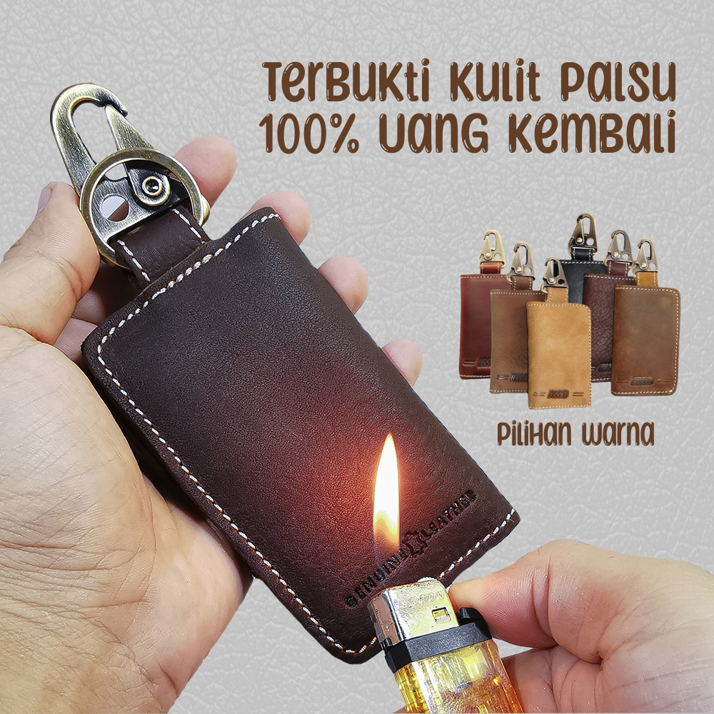 Dompet STNK kulit ASLI 100% Bandul Gantungan Kunci Motor