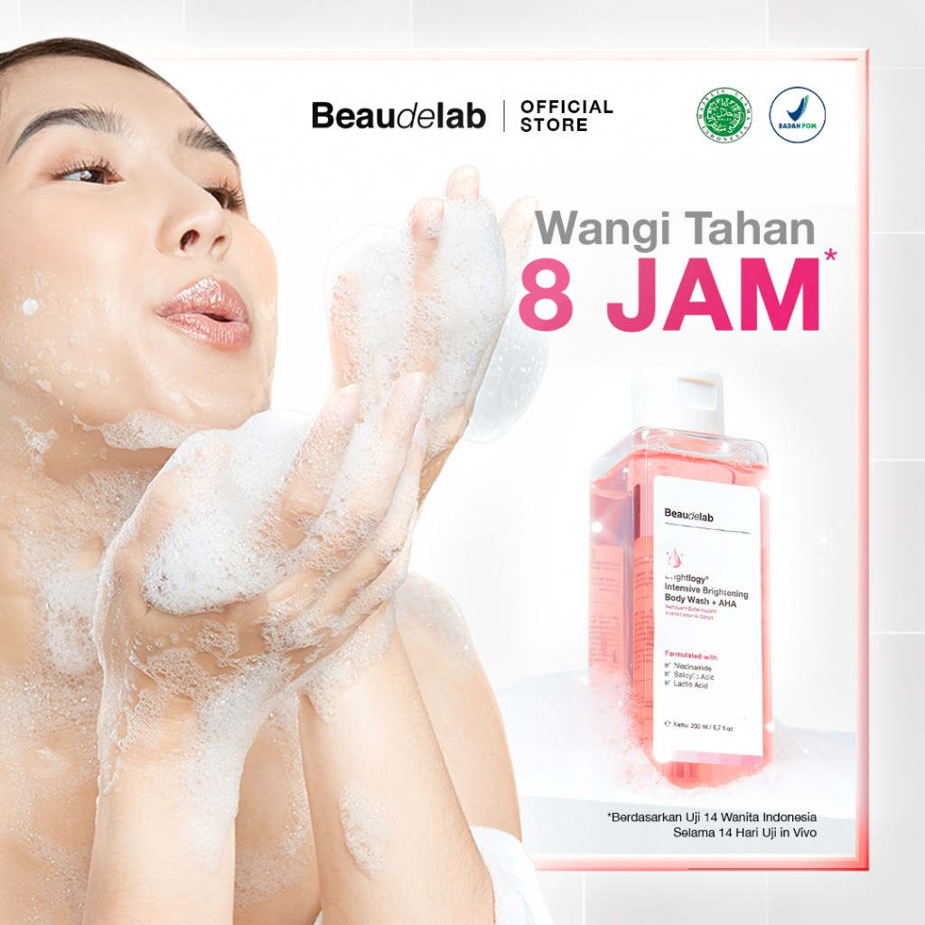NEWLAB / Beaudelab Body Wash + AHA | Brightlogy Intensive Brightening Sabun Pemutih Kulit dengan Parfum
