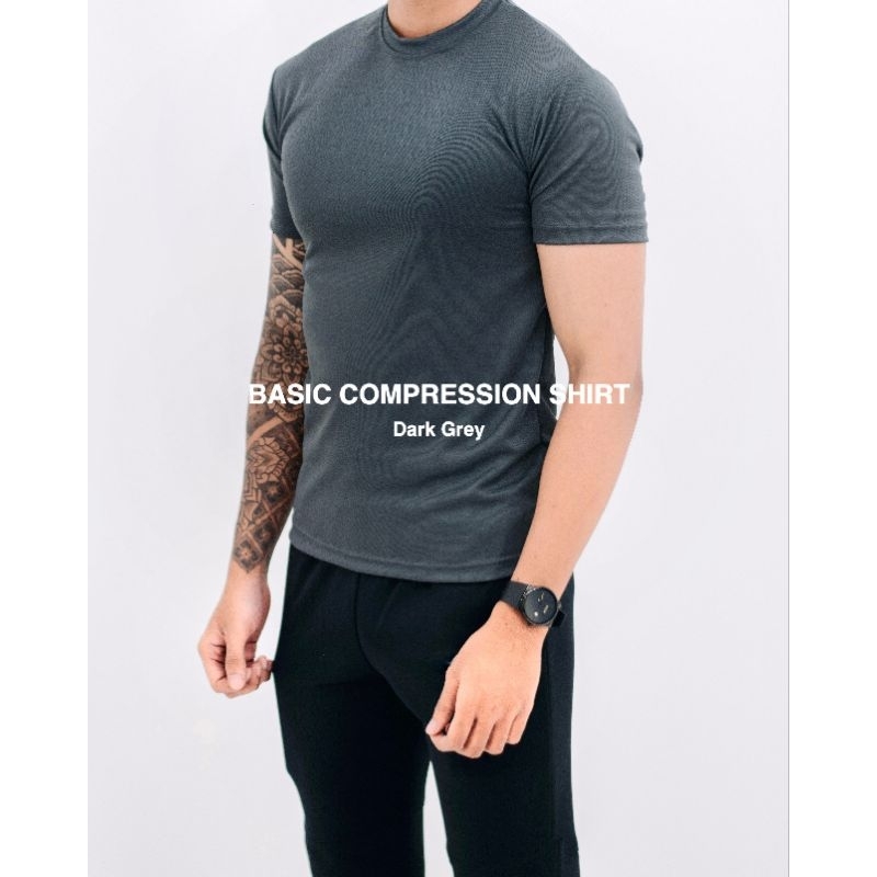 Kaos Dry Fit / Baju Olahraga / Basic Compression Shirt