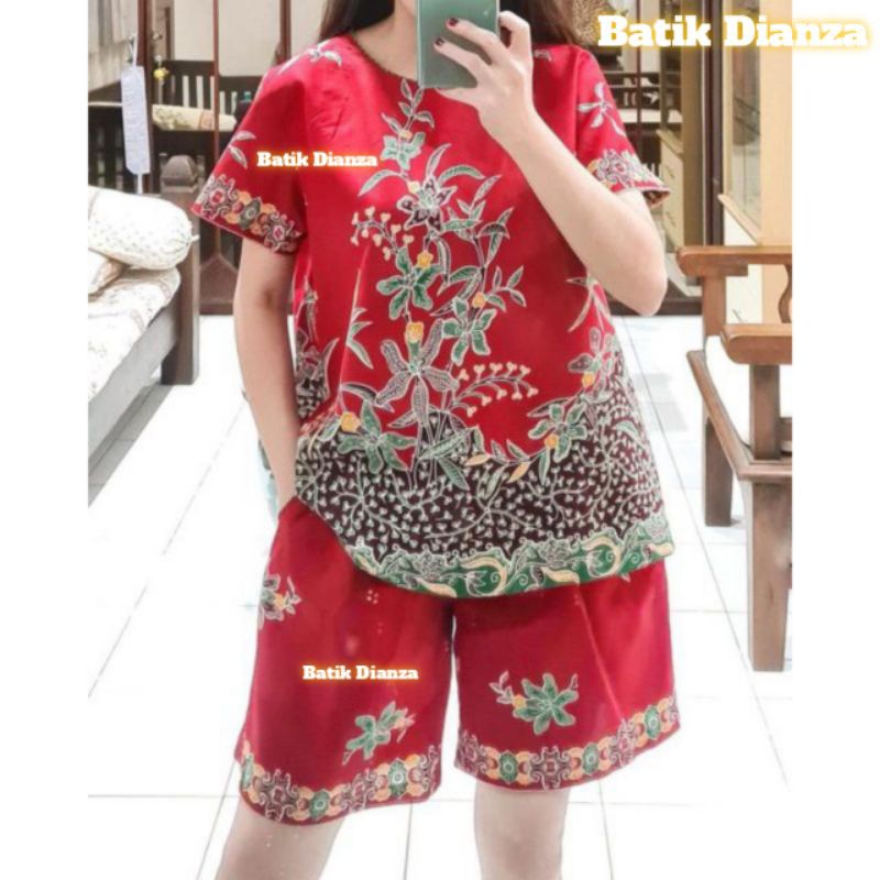 SETELAN BATIK UNGGUL JAYA/SETELAN BATIK CELANA PENDEK