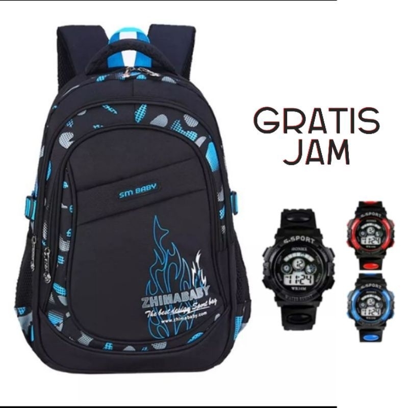 tas ransel sekolah anak tas anak laki laki sd bonus jam tangan