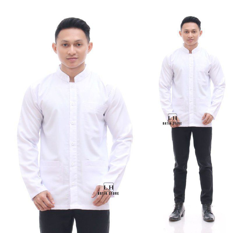 Baju Koko Pria Dewasa Lengan Pendek Kemeja Koko Al Bagus Bordir Terbaru Bahan Katun Adem Lembut Baju Koko pria dewasa terbaru 2023