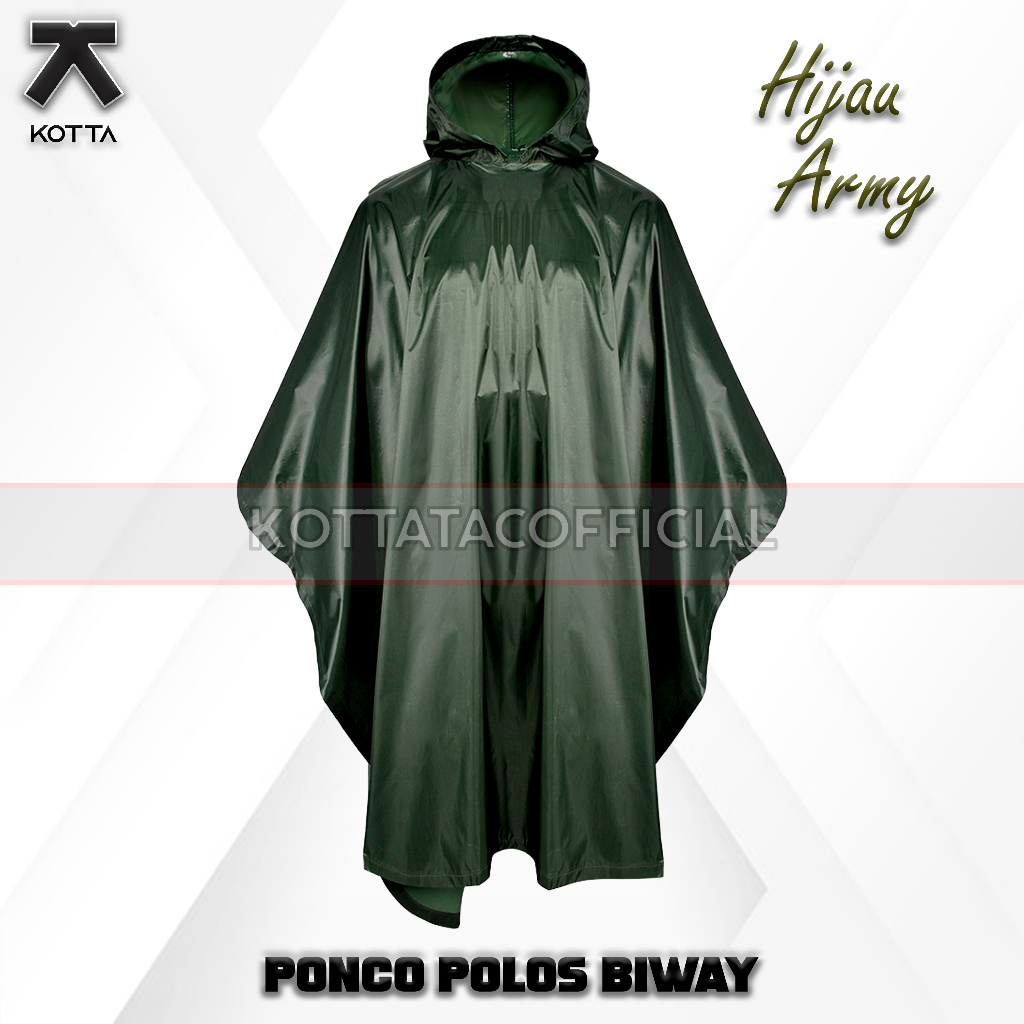 JAS HUJAN PONCO HIJAU ARMY - JAS HUJAN PONCO HIJAU - MANTEL HUJAN HIJAU ARMY