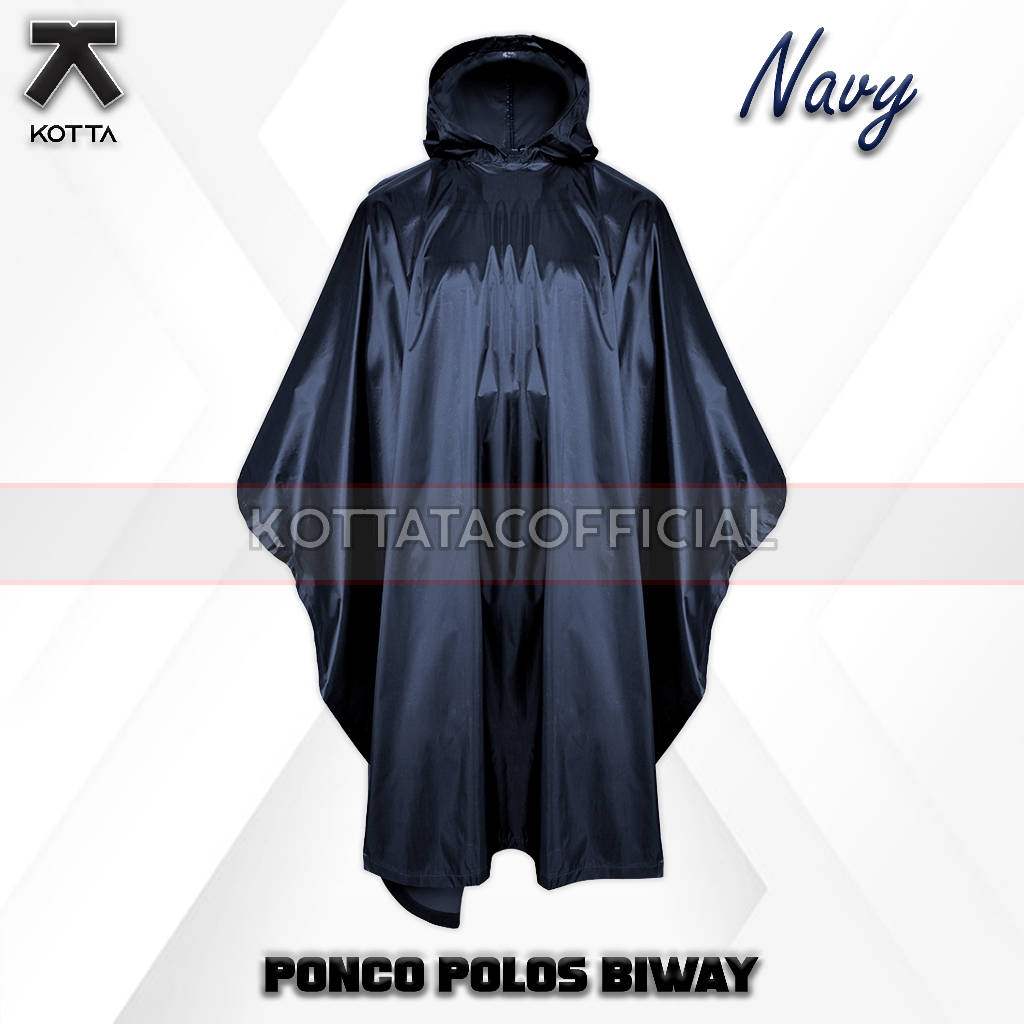 JAS HUJAN PONCO NAVY/BIRU DONGKER - MANTEL HUJAN BIRU NAVY