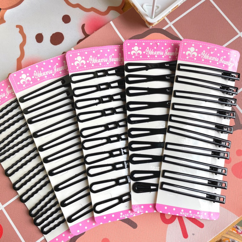 Jepit Bebek Hitam Isi 10Pcs