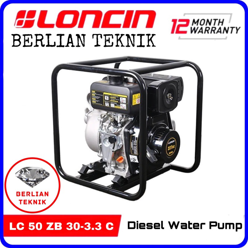 Mesin Pompa Air Solar Diesel Water Pump Loncin 2 Inch