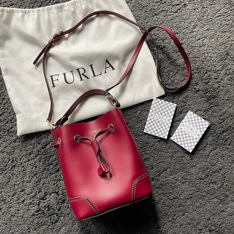 PRELOVED - Furla Stacy mini bucket bag 100% original