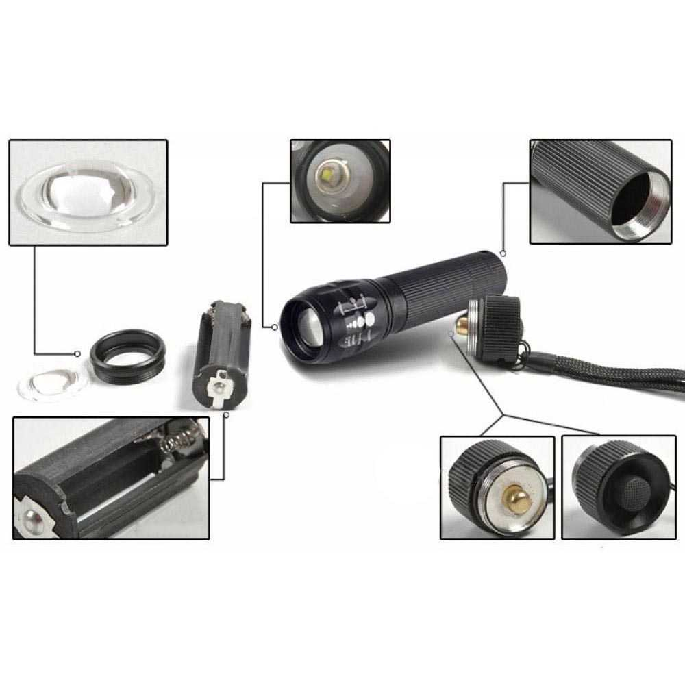 Senter LED Flashlight Cree Q5 2000 Lumens ️3 Mode Pencahayaan