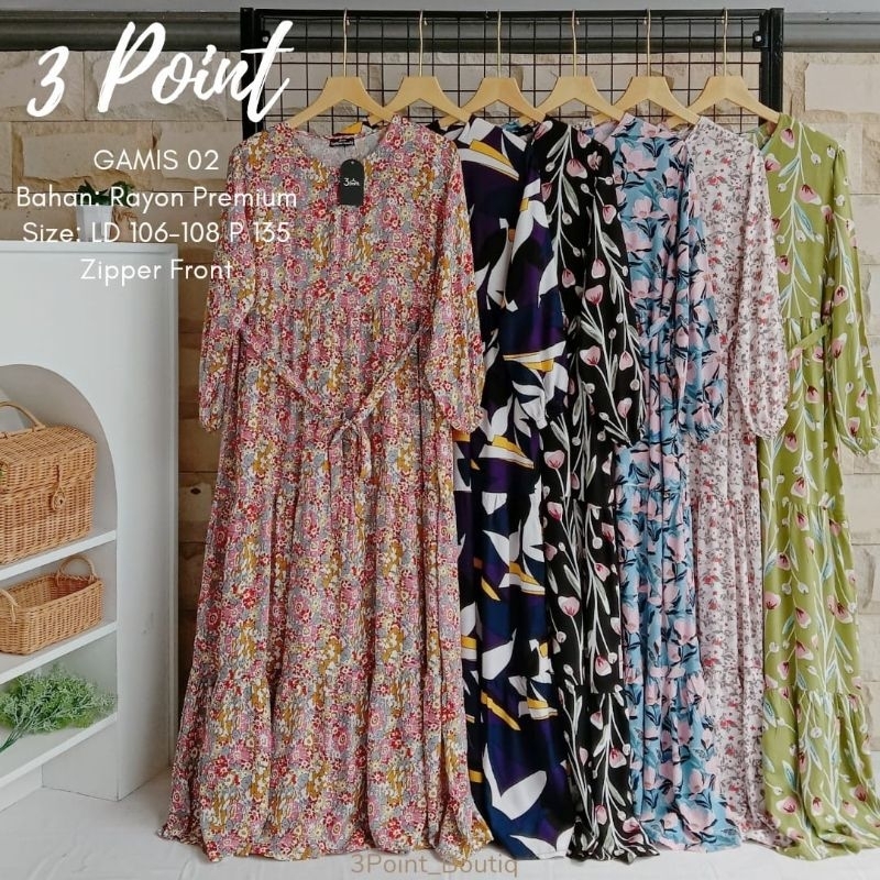 Gamis Rayon Premium Gamis 3Sap Gamis 3Point