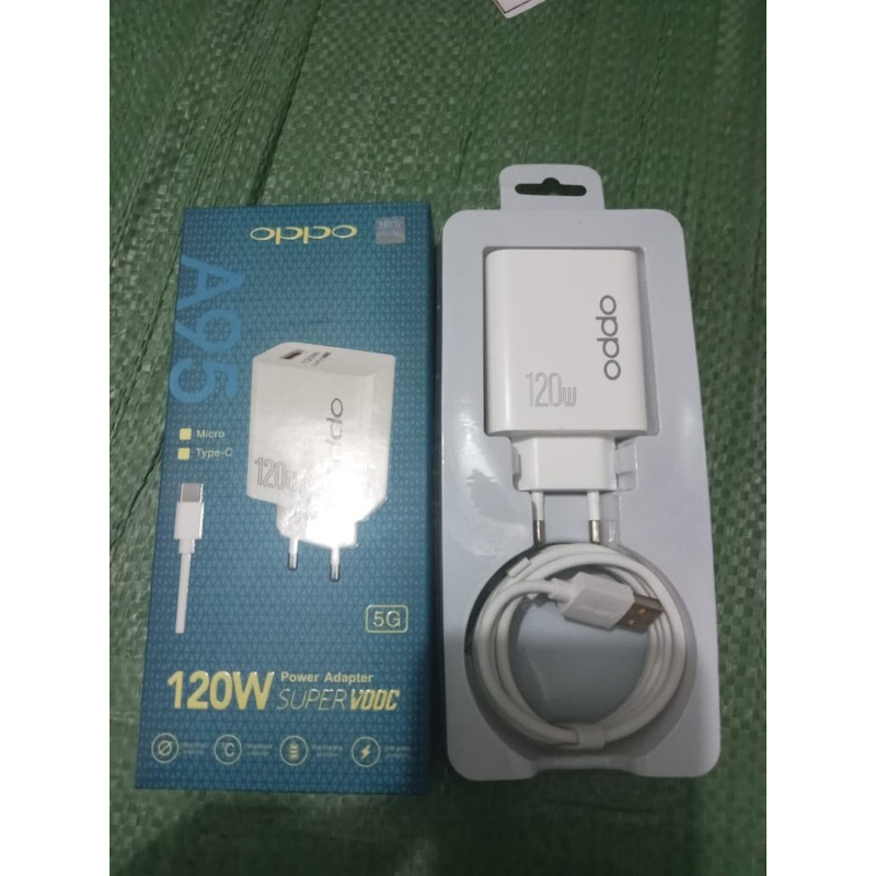 Charger Oppo A95 120W Support Fast charging dan Super VOOC