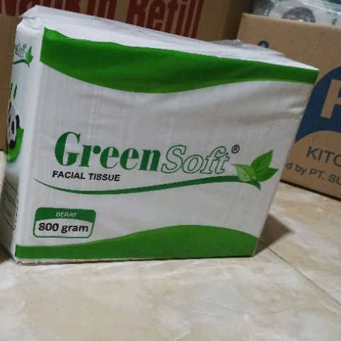 Tisu Wajah Kiloan Green Soft 800 Gram 2 Ply - Isi Lebih Banyak, Lebih Murah