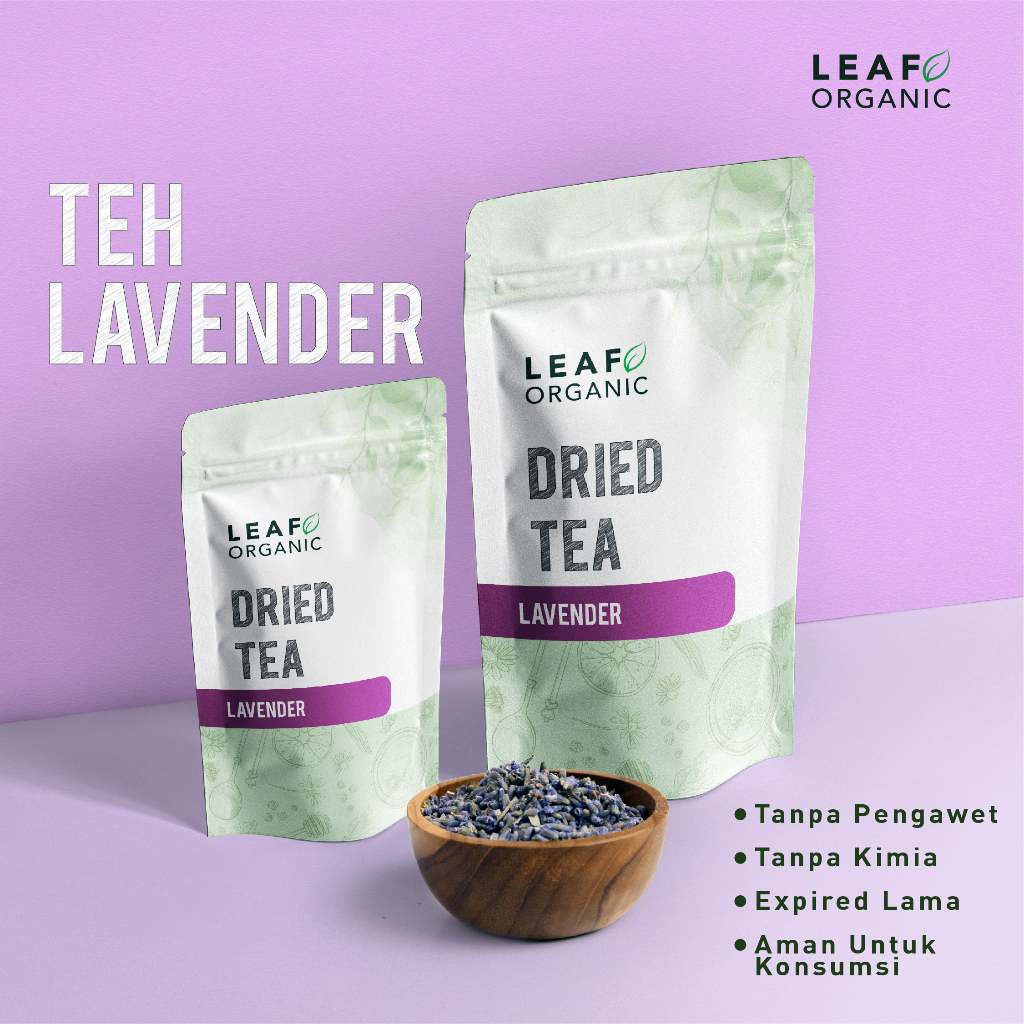 

Teh Premium Bunga Lavender LEAF ORGANIC Minuman Herbal Anti Insomnia dan Stress Dried Flower Tea Kering Murni Organik