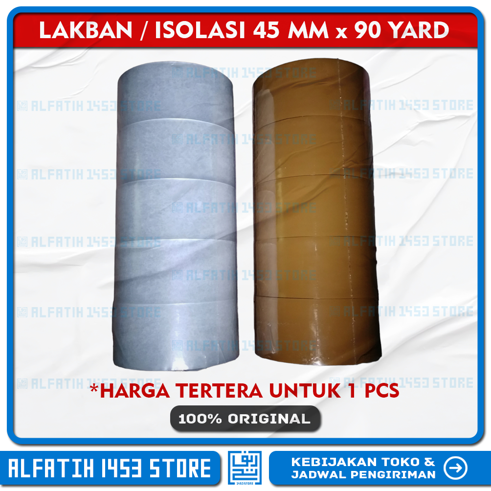 

LAKBAN ISOLASI SELOTIP 45 MM x 90 YARD Lakban Bening Lakban Coklat