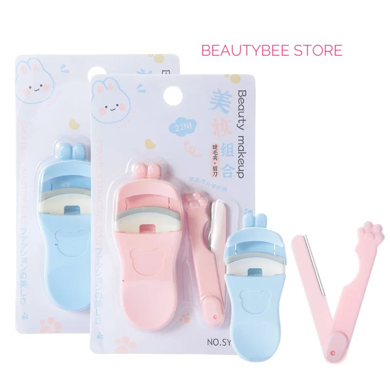 2 IN 1 EYELASH CURLER / PENJEPIT BULU MATA + PENCUKUR ALIS MOTIF BUNNY (SY305)