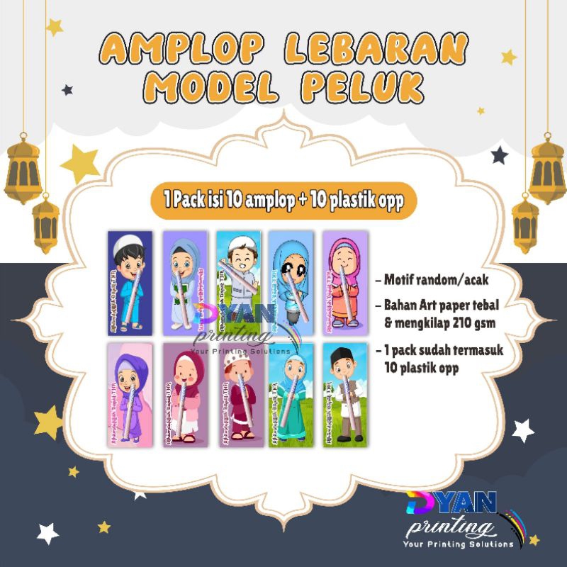 1 PACK ISI 10 PCS AMPLOP MODEL PELUK FREE PLASTIK OPP