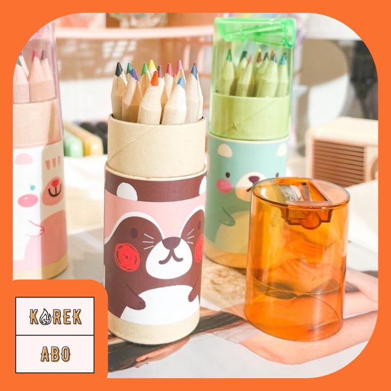 

[COD] Pensil Warna Tabung Isi 12 Warna Free Rautan Pensil Color Sharpener Pensil Warna Warni Lucu Imut