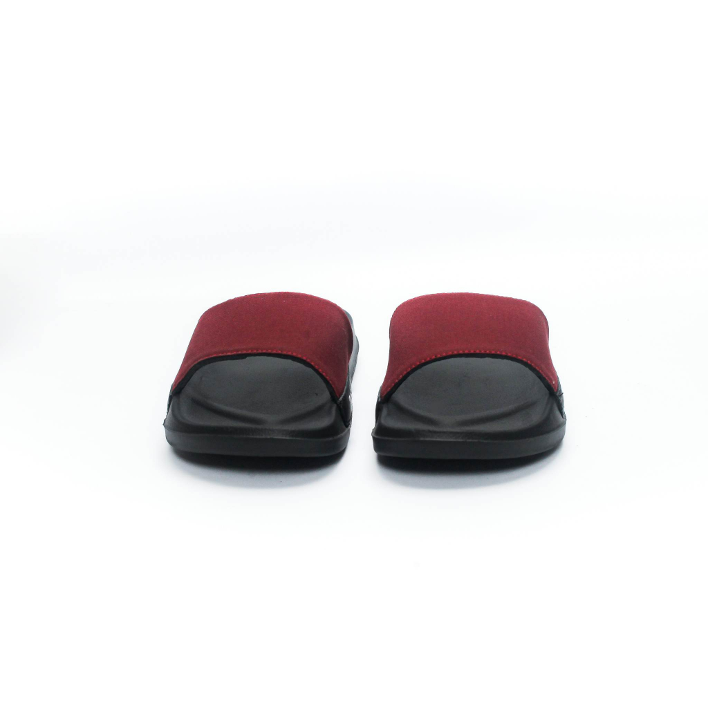 ZASAKA - Sandal Canvas Red Slide Slip On Pria Wanita