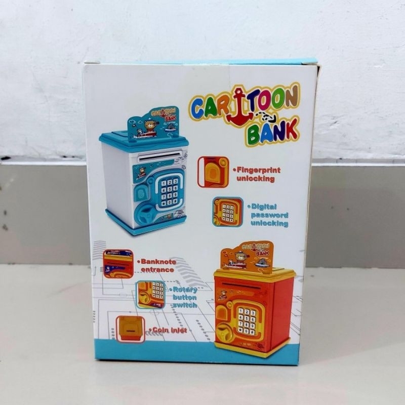 Mainan Celengan Brankas Anak Lampu Suara - Piggy Bank Brangkas Baterai Edukatif