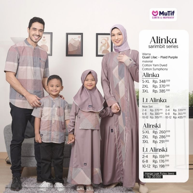 Mutif Alinka Sarimbit Series 2023 | Gamis Alinka | Little Alinka | Koko Alinski | little Alinski |
