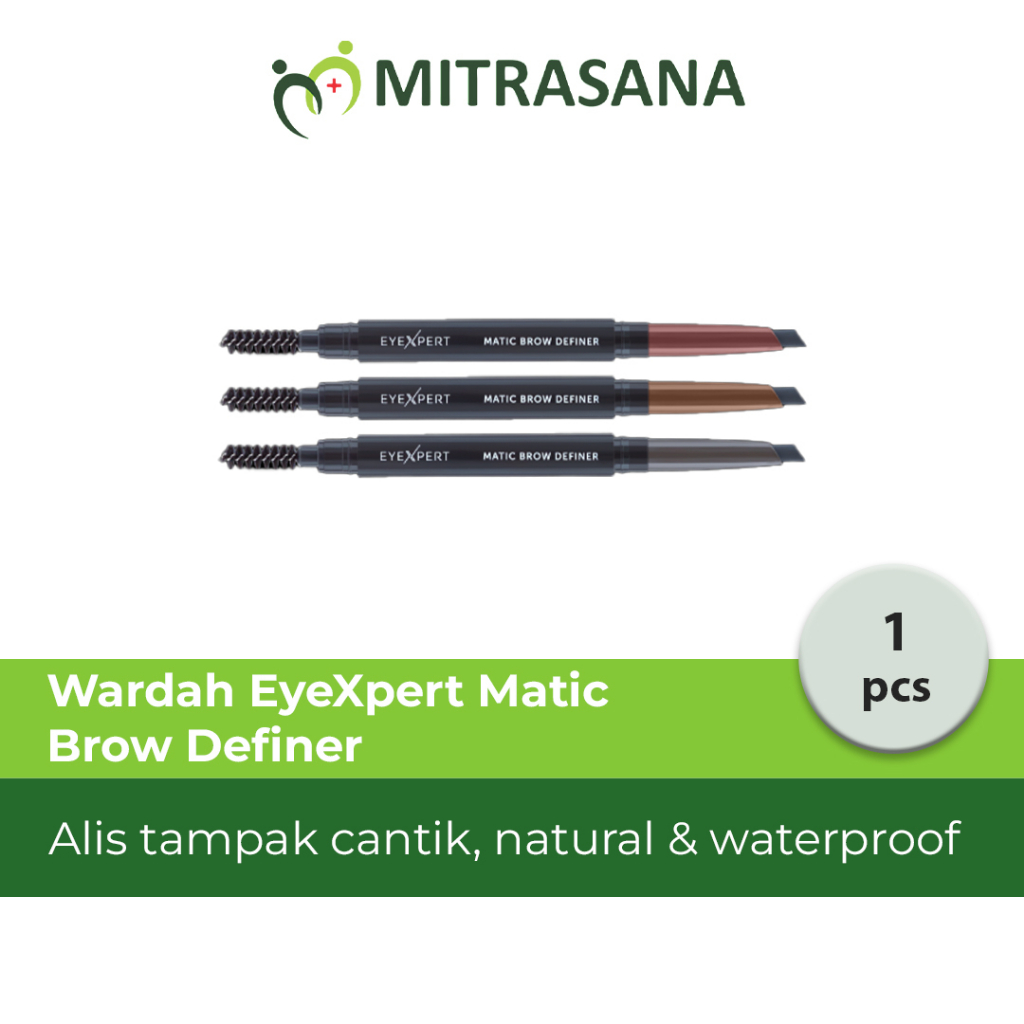 Wardah EyeXpert Matic Brow Definer - Pensil Alis Anti Air, Tahan Lama