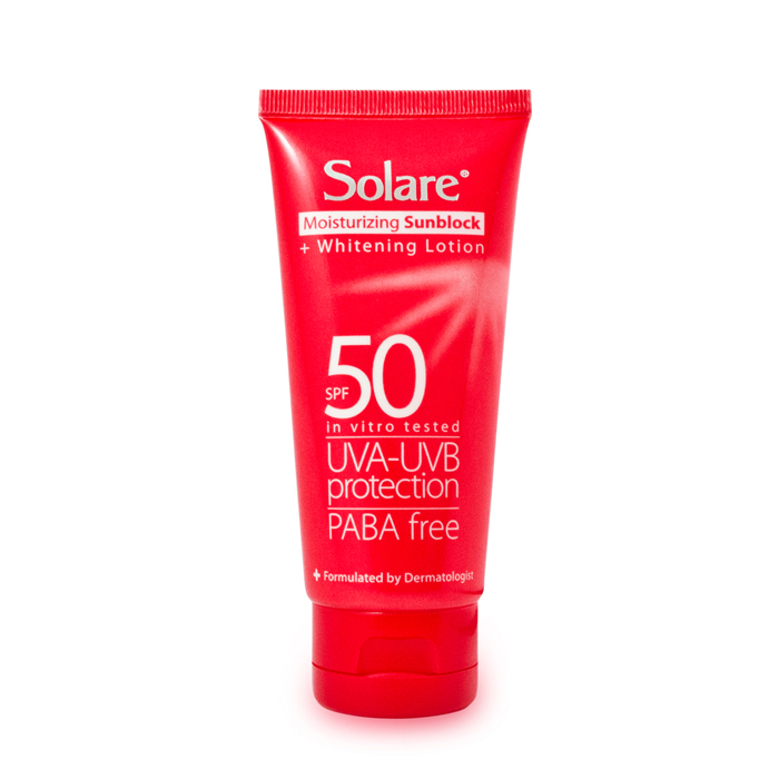 Solare Moist Sunblock and Whitening Lotion SPF 50