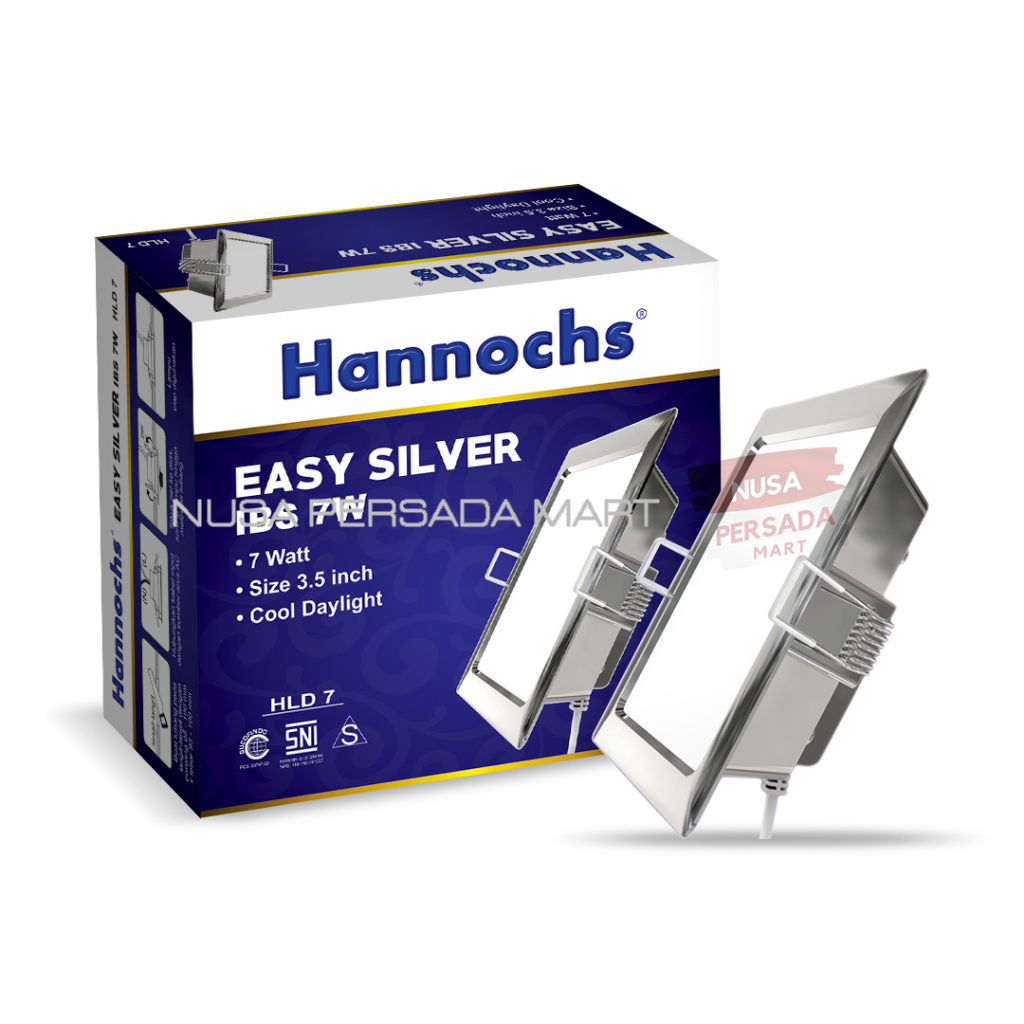 Hannochs Downlight LED  Easy Silver 7 watt IBS CDL - Putih