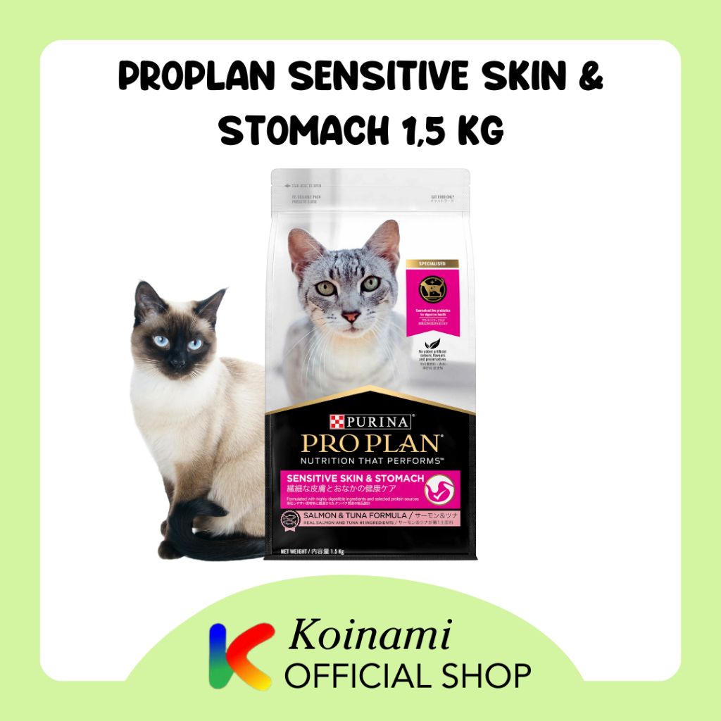 PROPLAN SENSITIVE SKIN &amp; STOMACH 1,5 kg / MAKANAN KUCING DEWASA