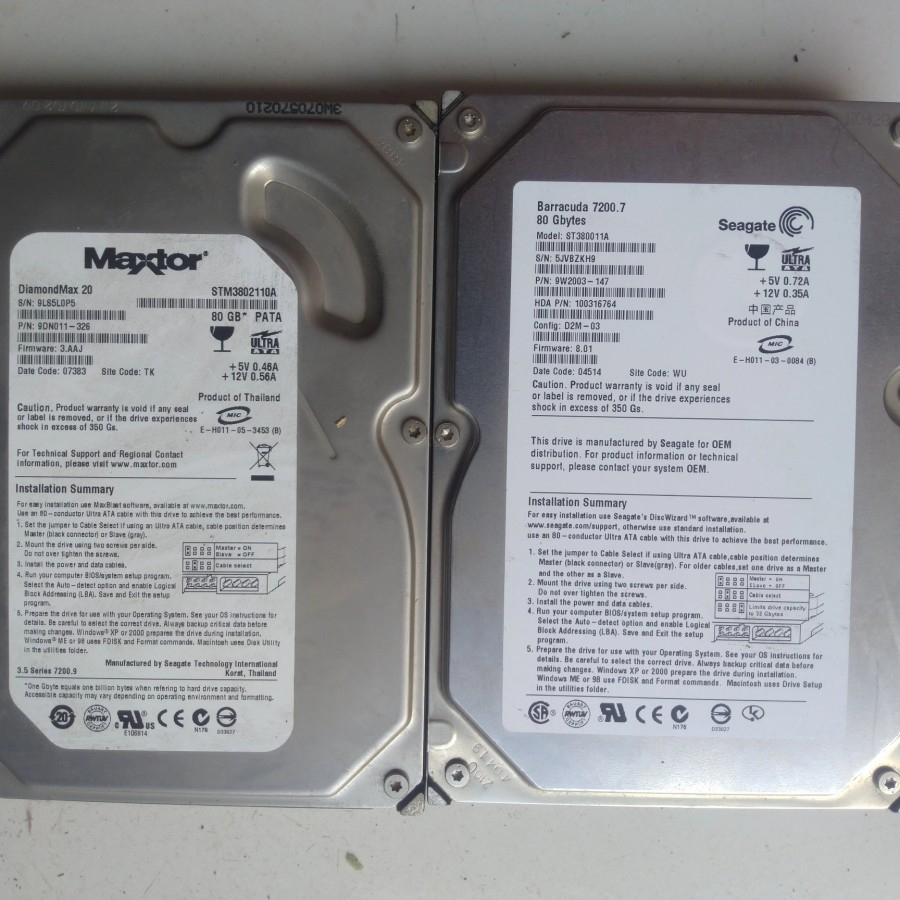 HARDISK IDE 80GB/HARDISK ATA 80GB/HARDISK PC 80GB IDE 3.5