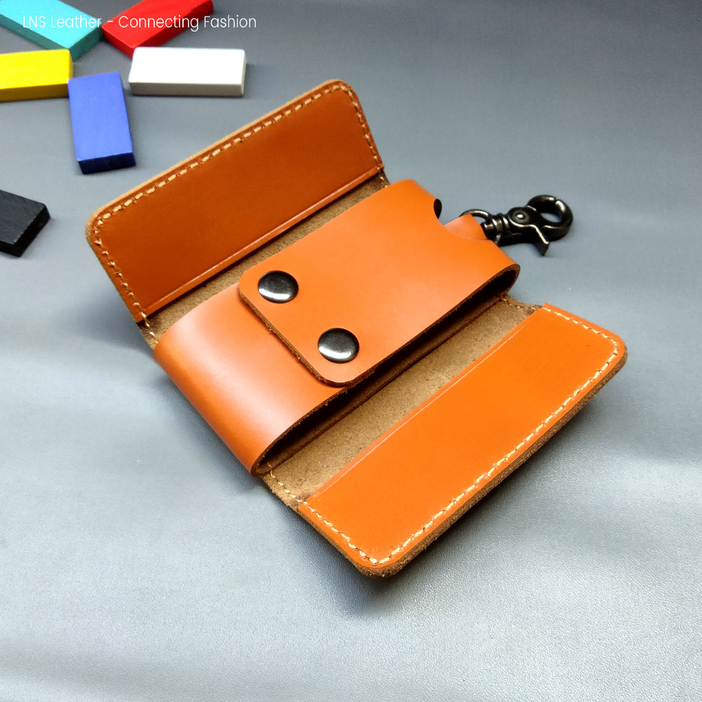 Dompet Stnk Mobil Kulit Asli Gantungan Kunci TAN NOZE - WSGK124