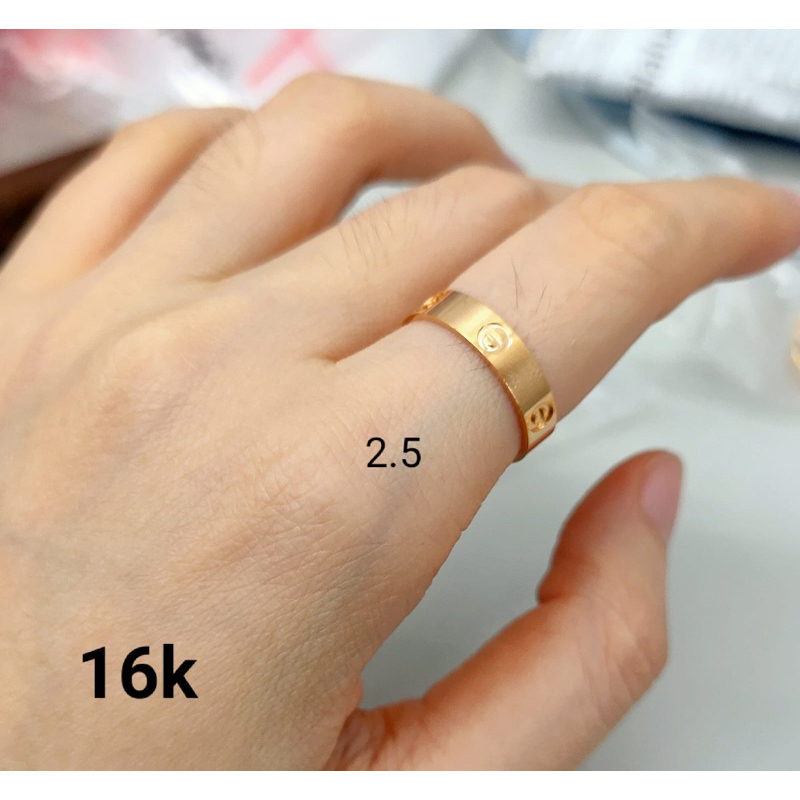 Cincin anak dan dewasa emas asli kadar 700 70 16k Cartie merk branded wave ombak lebar 2 3 gram gr aesthetic mall korea ring classic mewah