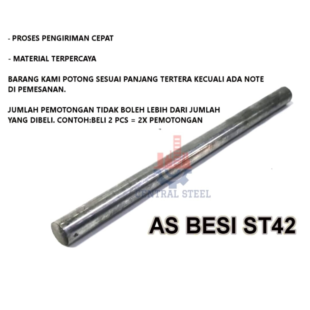 As Besi st42 15mm (SISA POTONGAN)