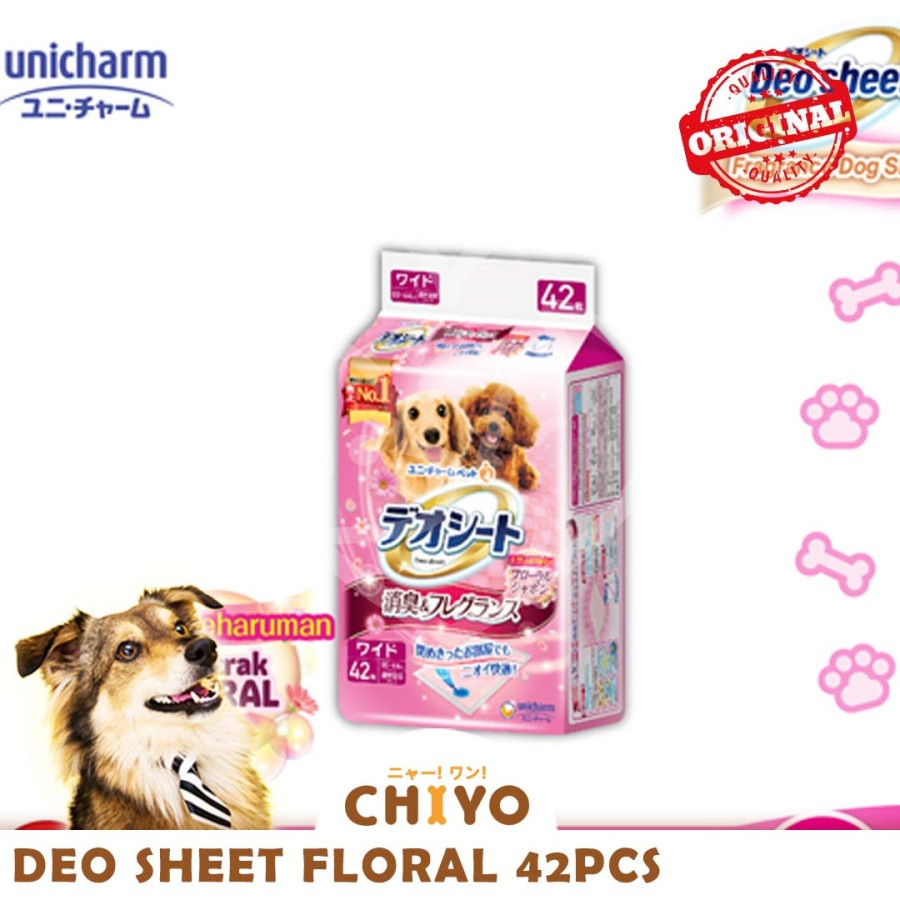 UNICHARM DEO SHEET ANJING REPACK ISI 6 PCS (FLORAL/GREEN AROMA)