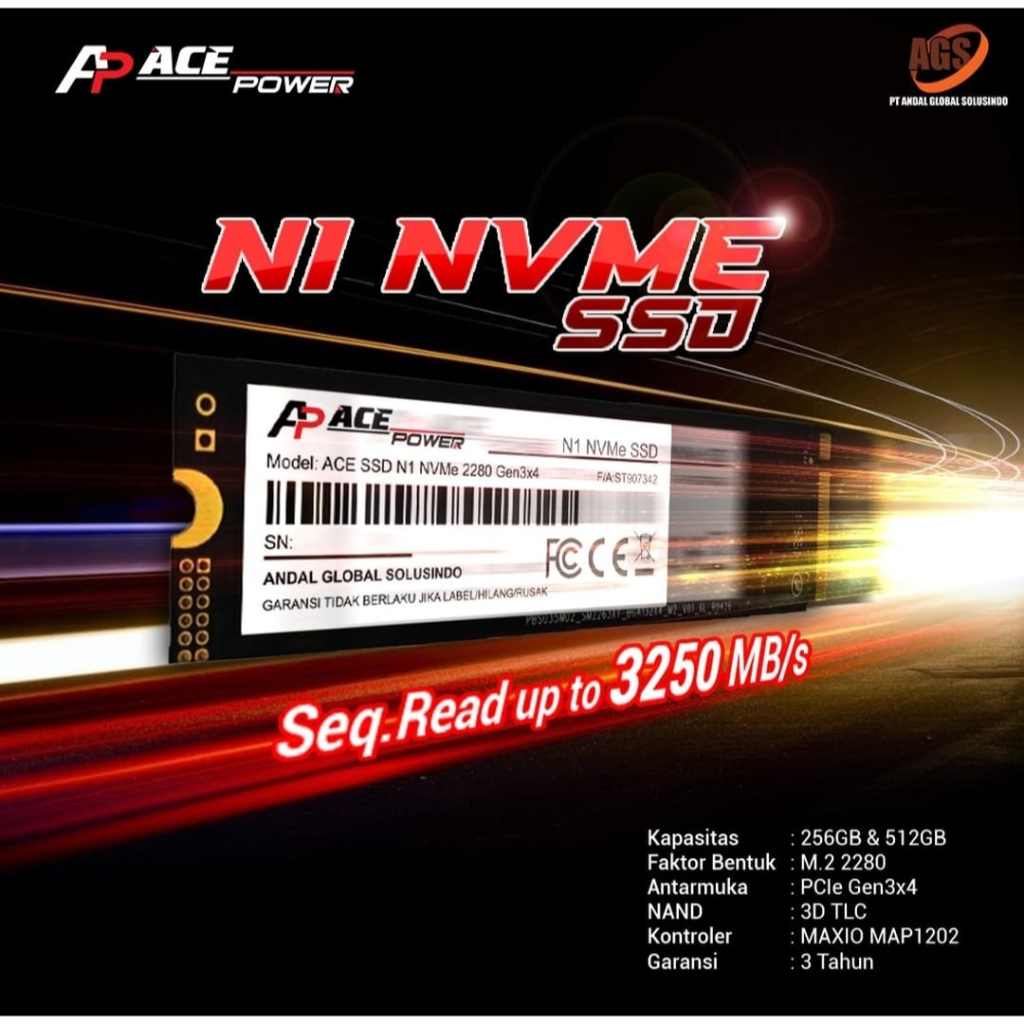 SSD Ace Power N1 256GB M.2 NVMe Gen 3x4