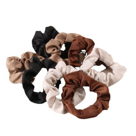 SCRUNCHIE IKAT RAMBUT KOREA BAHAN TEBAL / IKAT RAMBUT PONYTAIL IMPORT CEPOL MODEL POLOS