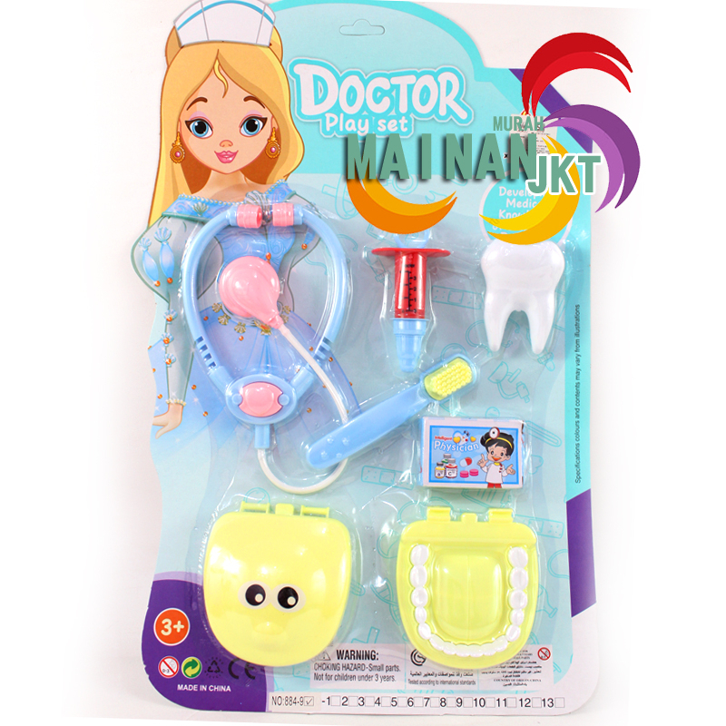 MAINANKEI MAINAN ANAK MURAH DOCTOR PLAY SET 884-9 MAINAN DOKTER GIGI MEDICAL EDUKASI ANAK