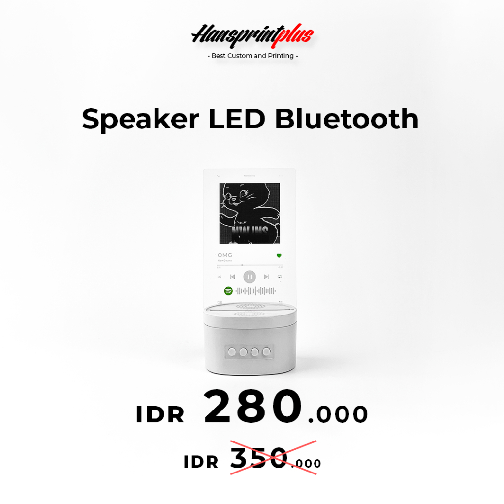 Speaker LED Bluetooth Custom Acrylic