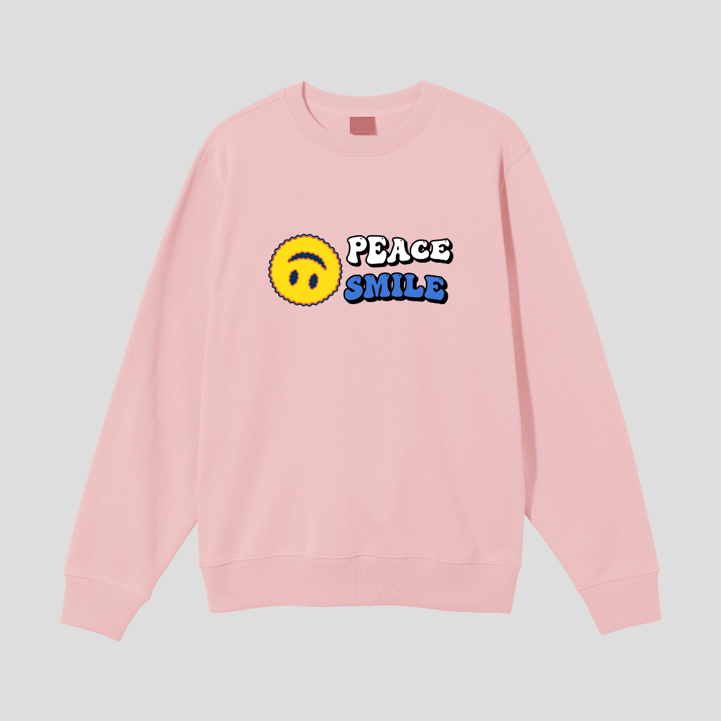 PEACE SMILE SWEATER CREWNECK PRIA WANITA Size M-XXL