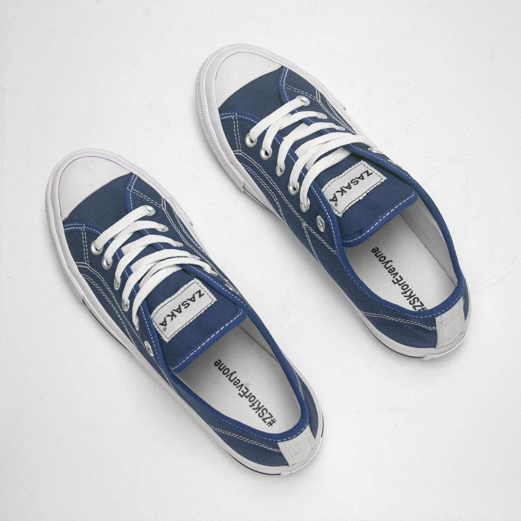 Zasaka - Sepatu Rungkad Navy Sneakers Casual Pria Wanita