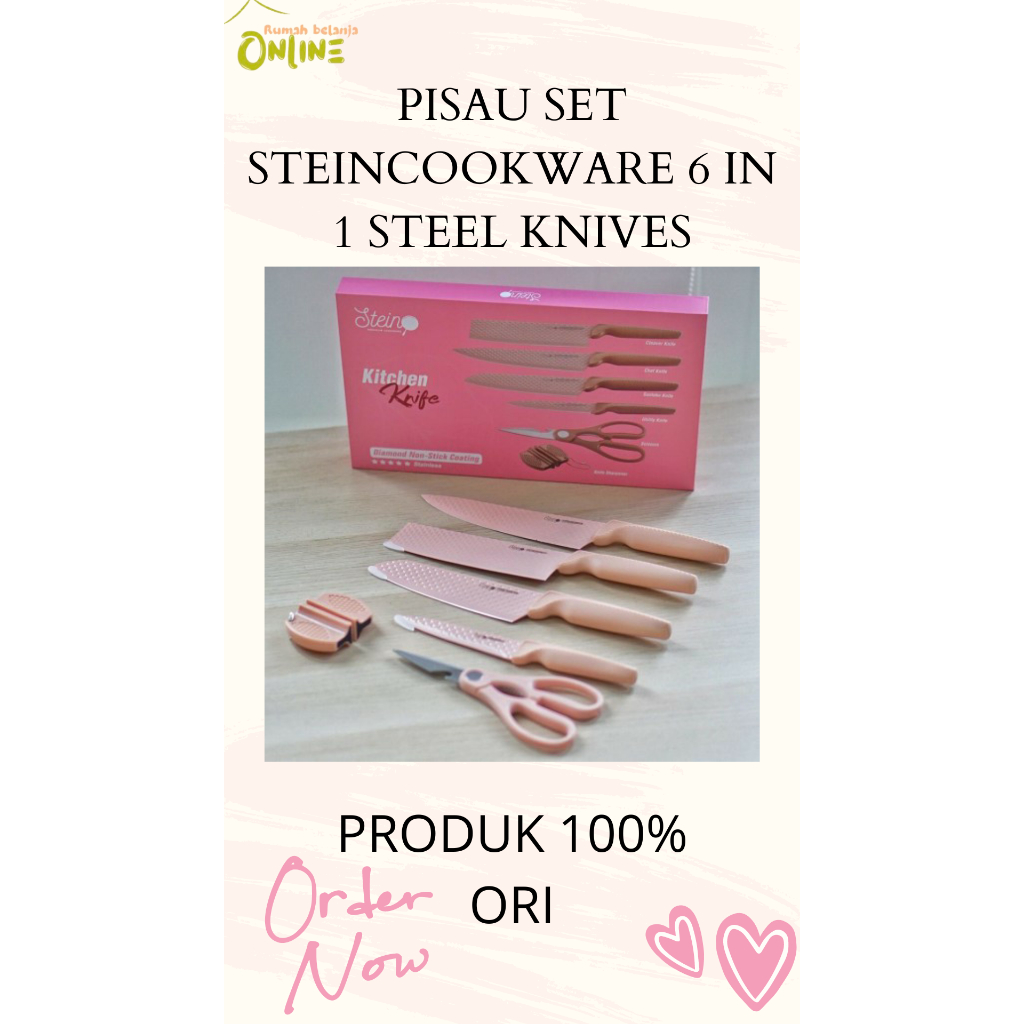 PISAU SET STEINCOOKWARE 6 IN 1 STEEL KNIVES