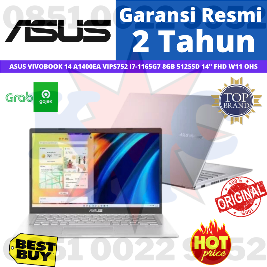 ASUS VIVOBOOK 14 A1400EA-VIPS752 - i7-1165G7 8GB 512GB VIPS W11 OHS