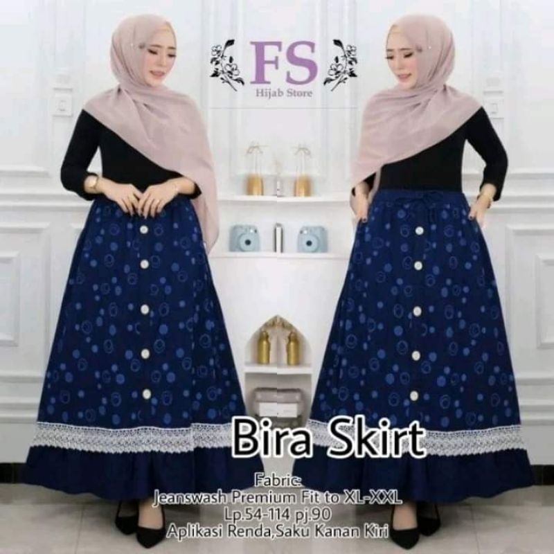 rok jeans renda mayung