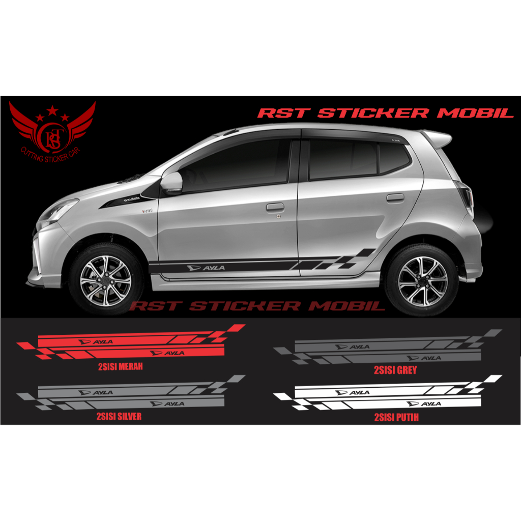 cutting sticker mobil ayla cutting sticker mobil daihatsu ayla terbaru