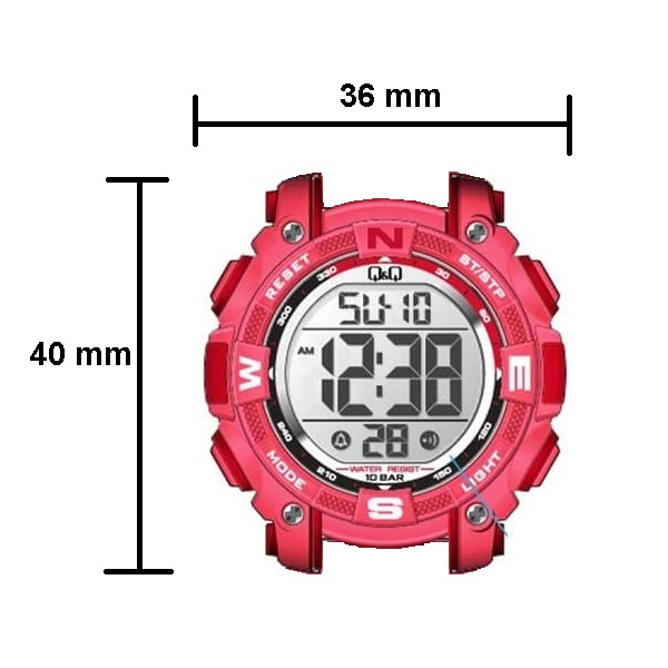 SALE Jam Tangan Remaja Anak Wanita Casual Sporty Rubber Digital Original Q&amp;Q QNQ QQ M186 M186J Series