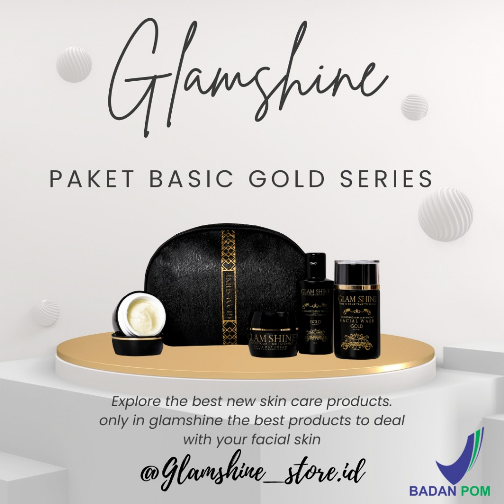 Glamshine Paket Basic Gold Series Skincare Glamshineofficial Glamshine official store Glame shine Gl