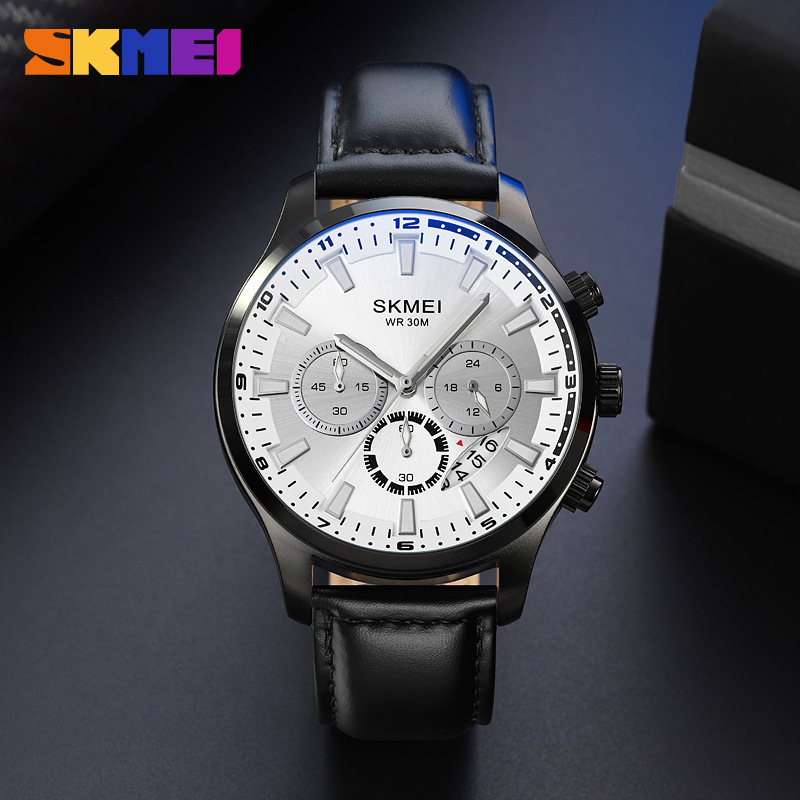 SKMEI 1994 Jam Tangan Pria Analog Model Classic Tali PU Leather WATCHKITE WKOS